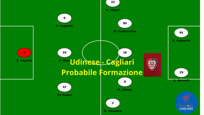 Udinese Cagliari formazione